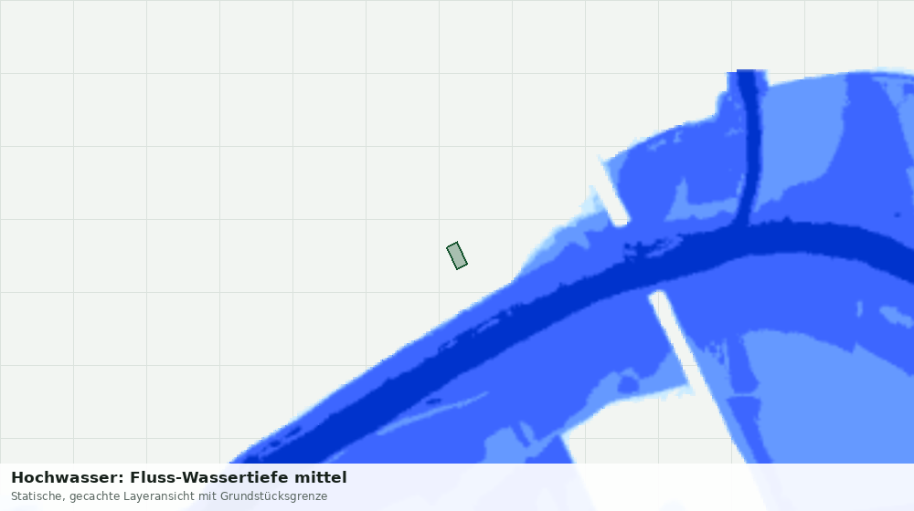 Statische Kartenansicht: Hochwasser: Fluss-Wassertiefe mittel