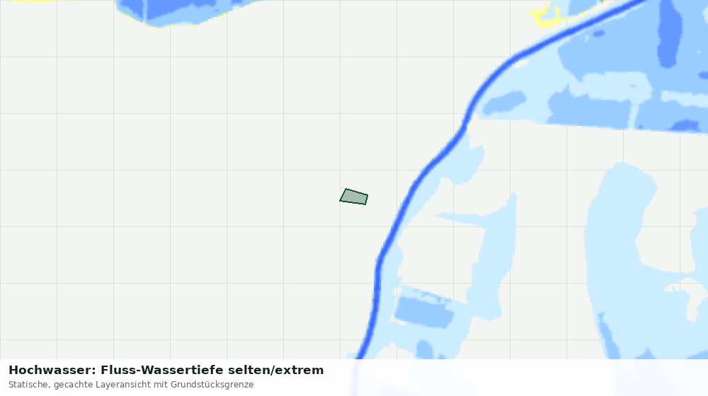 Statische Kartenansicht: Hochwasser: Fluss-Wassertiefe selten/extrem