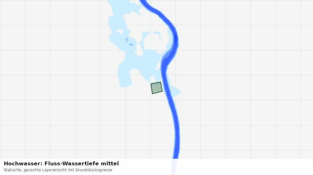 Statische Kartenansicht: Hochwasser: Fluss-Wassertiefe mittel