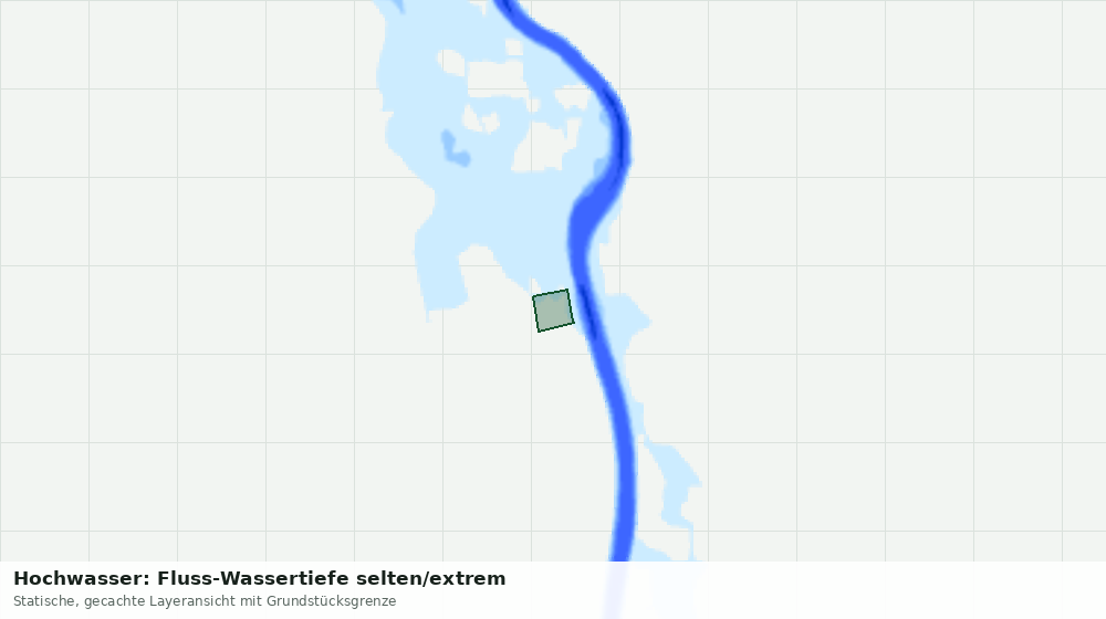 Statische Kartenansicht: Hochwasser: Fluss-Wassertiefe selten/extrem