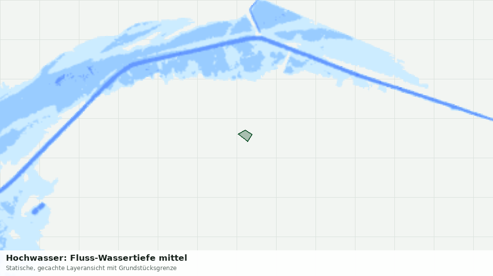 Statische Kartenansicht: Hochwasser: Fluss-Wassertiefe mittel