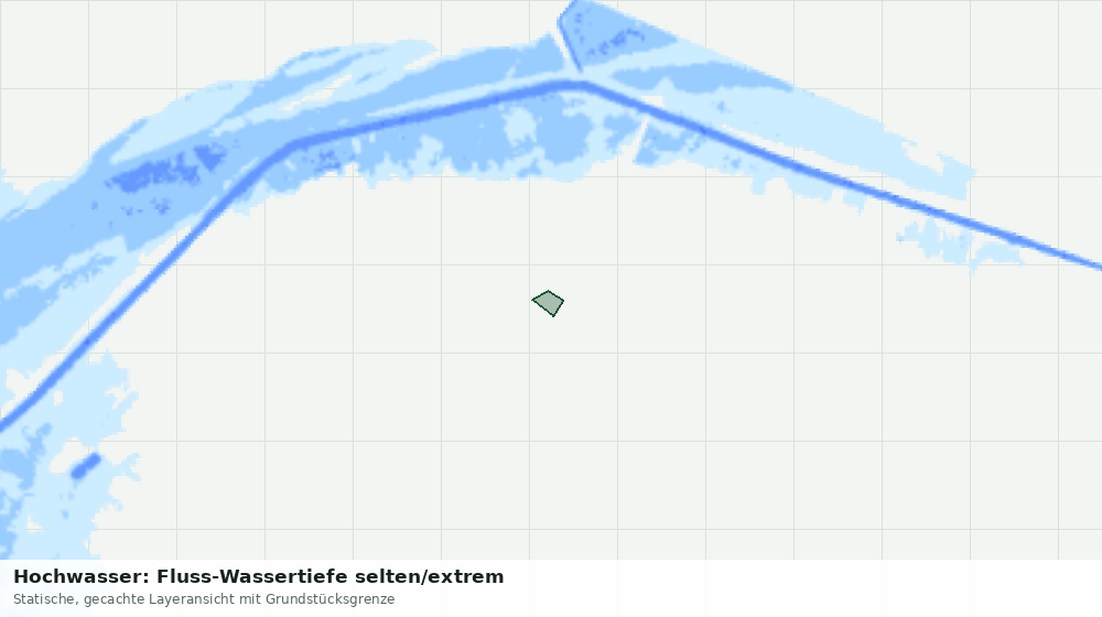 Statische Kartenansicht: Hochwasser: Fluss-Wassertiefe selten/extrem