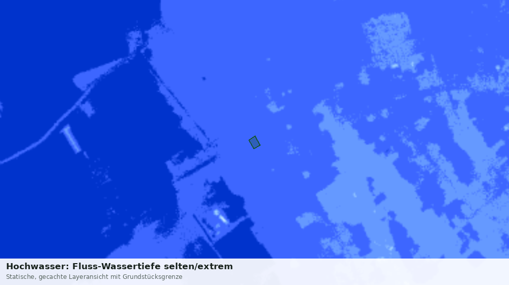 Statische Kartenansicht: Hochwasser: Fluss-Wassertiefe selten/extrem