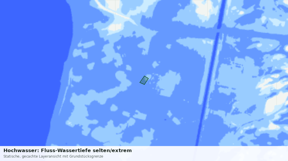 Statische Kartenansicht: Hochwasser: Fluss-Wassertiefe selten/extrem