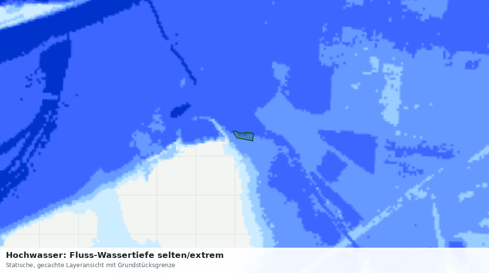 Statische Kartenansicht: Hochwasser: Fluss-Wassertiefe selten/extrem