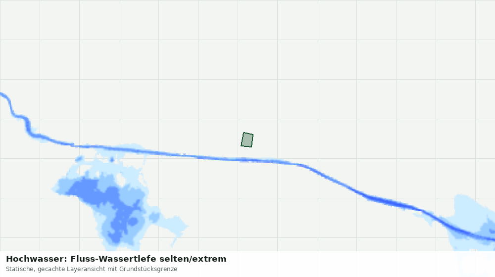 Statische Kartenansicht: Hochwasser: Fluss-Wassertiefe selten/extrem