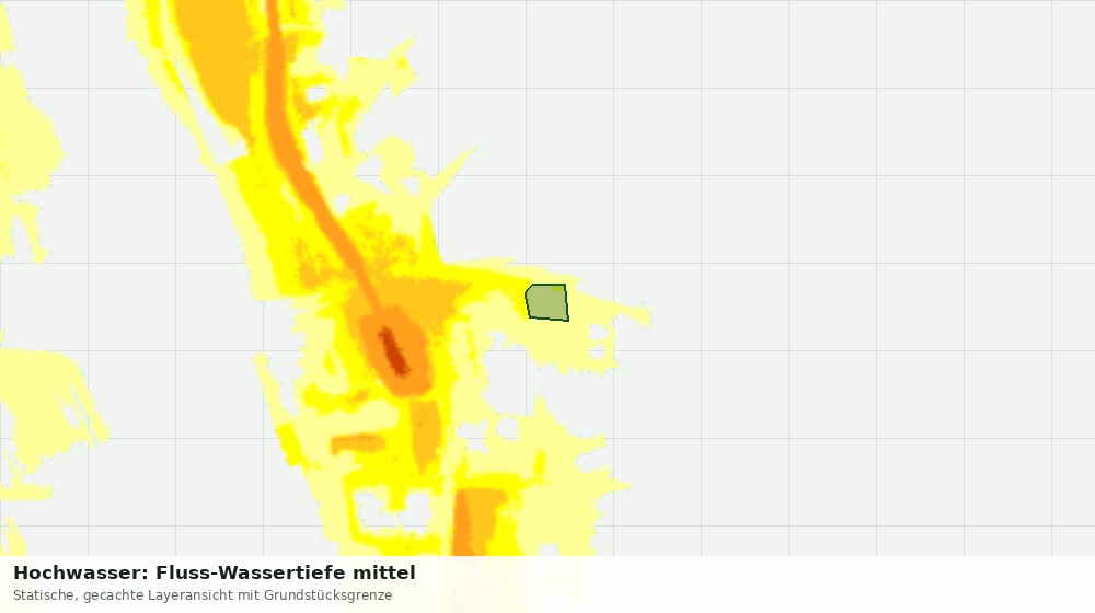 Statische Kartenansicht: Hochwasser: Fluss-Wassertiefe mittel