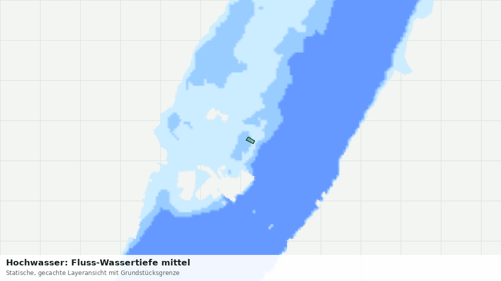 Statische Kartenansicht: Hochwasser: Fluss-Wassertiefe mittel