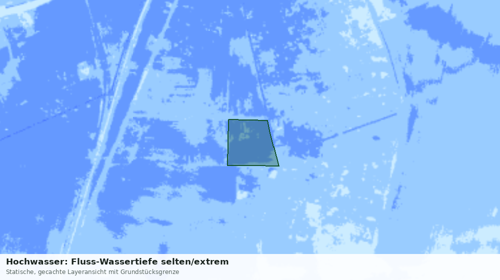 Statische Kartenansicht: Hochwasser: Fluss-Wassertiefe selten/extrem
