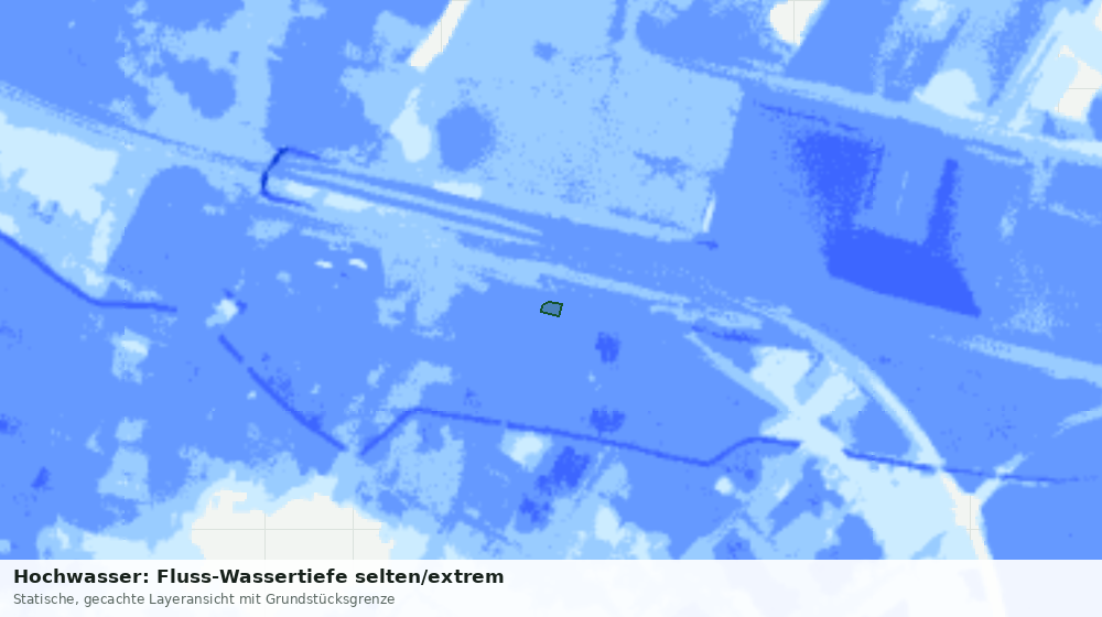 Statische Kartenansicht: Hochwasser: Fluss-Wassertiefe selten/extrem