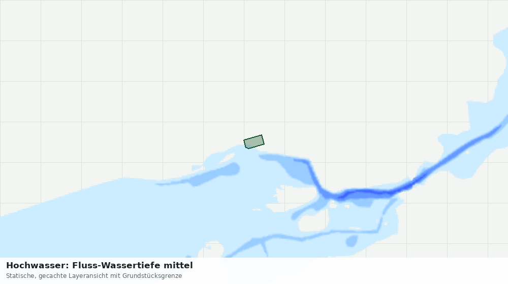 Statische Kartenansicht: Hochwasser: Fluss-Wassertiefe mittel