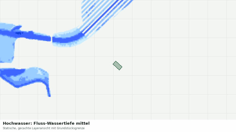 Statische Kartenansicht: Hochwasser: Fluss-Wassertiefe mittel