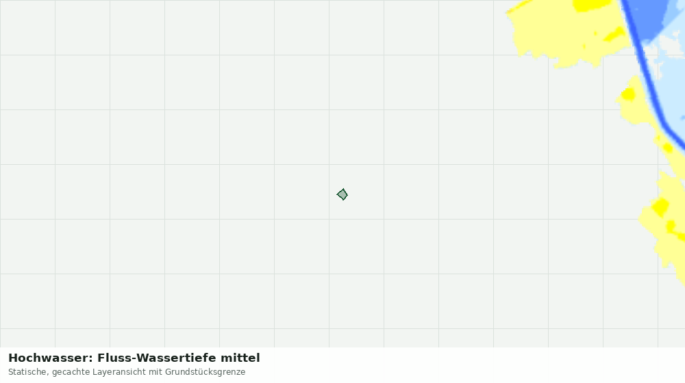Statische Kartenansicht: Hochwasser: Fluss-Wassertiefe mittel