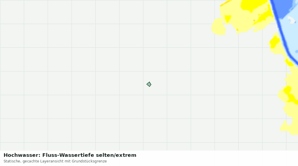 Statische Kartenansicht: Hochwasser: Fluss-Wassertiefe selten/extrem