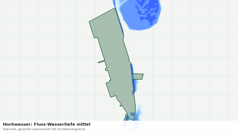 Statische Kartenansicht: Hochwasser: Fluss-Wassertiefe mittel