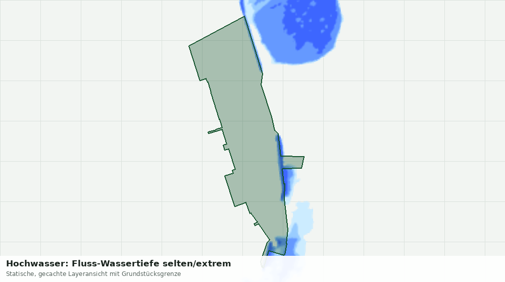 Statische Kartenansicht: Hochwasser: Fluss-Wassertiefe selten/extrem