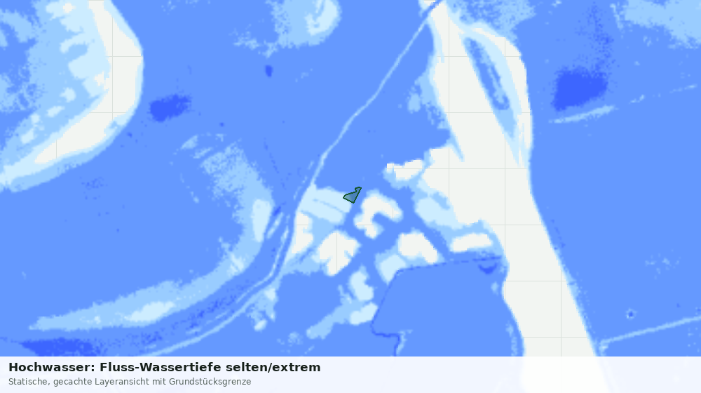 Statische Kartenansicht: Hochwasser: Fluss-Wassertiefe selten/extrem