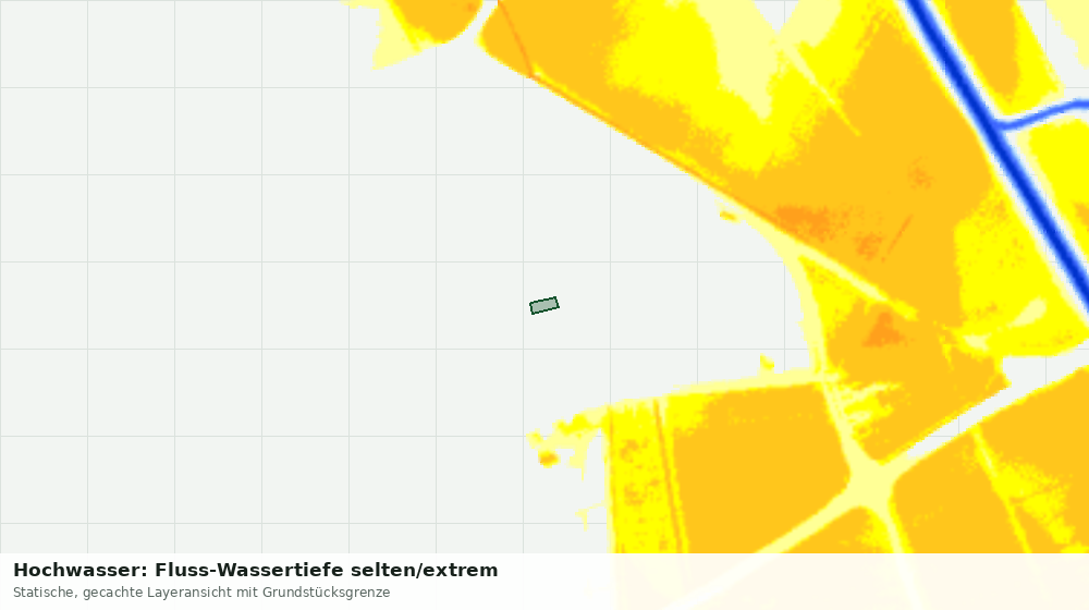 Statische Kartenansicht: Hochwasser: Fluss-Wassertiefe selten/extrem