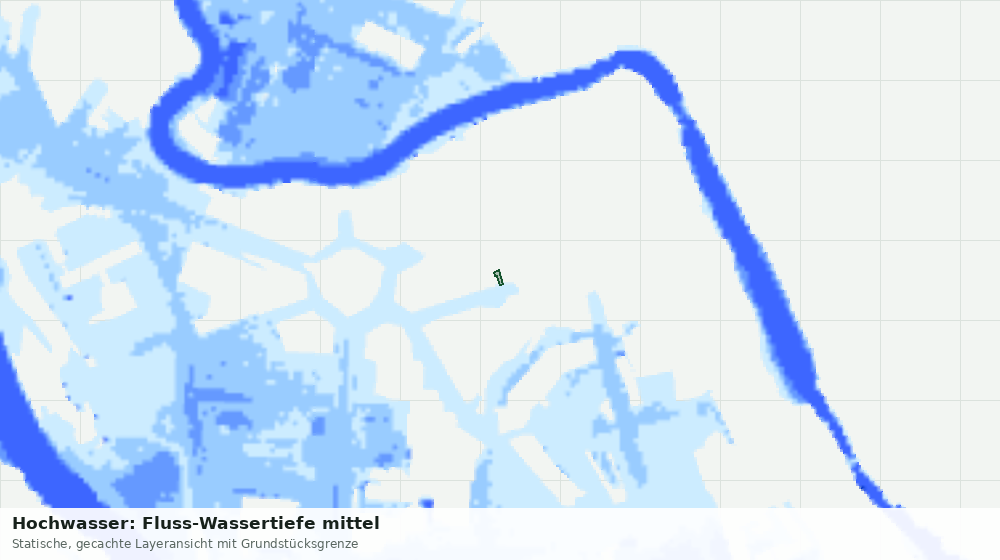 Statische Kartenansicht: Hochwasser: Fluss-Wassertiefe mittel