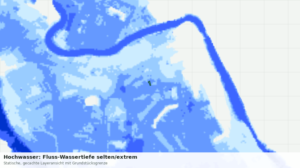 Statische Kartenansicht: Hochwasser: Fluss-Wassertiefe selten/extrem