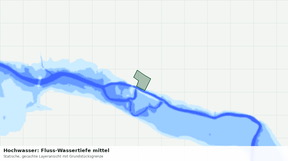 Statische Kartenansicht: Hochwasser: Fluss-Wassertiefe mittel