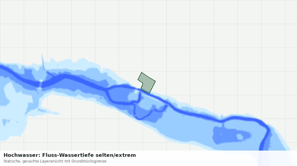 Statische Kartenansicht: Hochwasser: Fluss-Wassertiefe selten/extrem