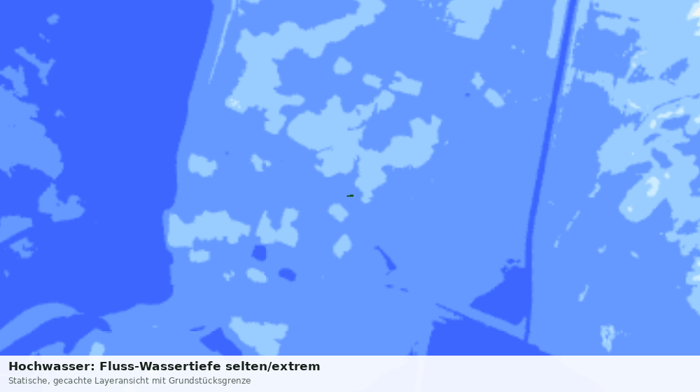 Statische Kartenansicht: Hochwasser: Fluss-Wassertiefe selten/extrem