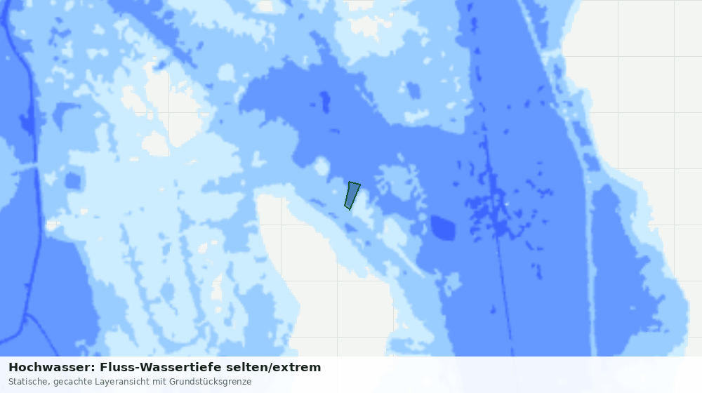 Statische Kartenansicht: Hochwasser: Fluss-Wassertiefe selten/extrem