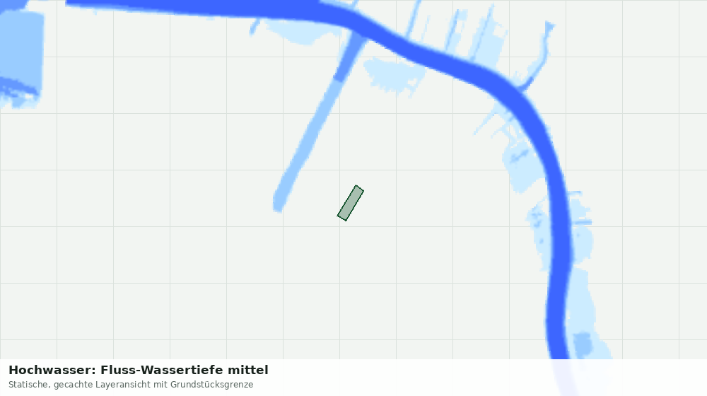 Statische Kartenansicht: Hochwasser: Fluss-Wassertiefe mittel