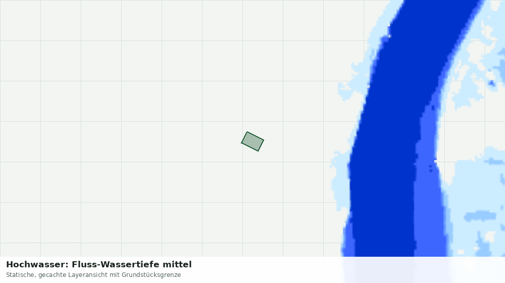 Statische Kartenansicht: Hochwasser: Fluss-Wassertiefe mittel