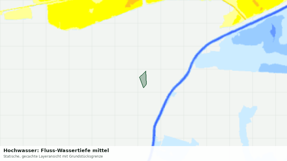 Statische Kartenansicht: Hochwasser: Fluss-Wassertiefe mittel
