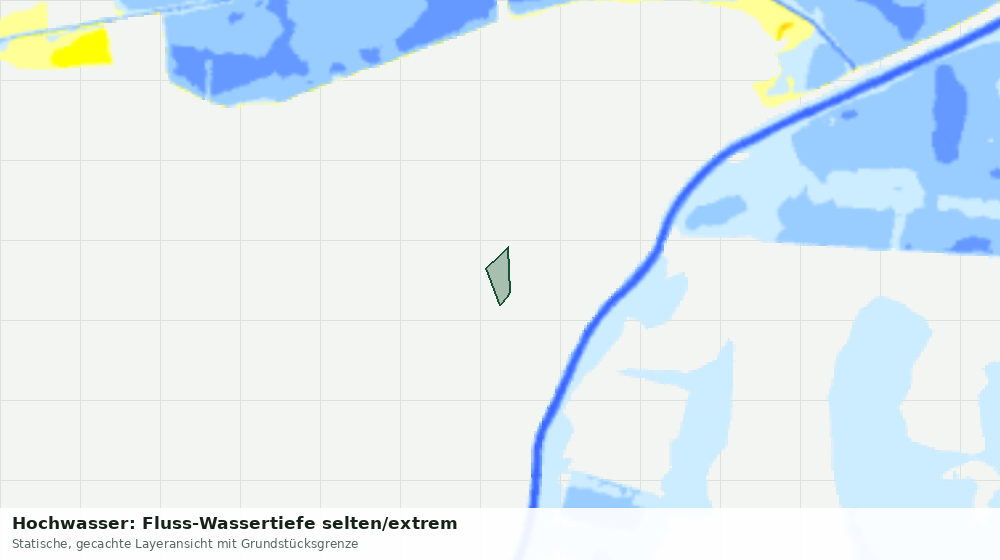 Statische Kartenansicht: Hochwasser: Fluss-Wassertiefe selten/extrem