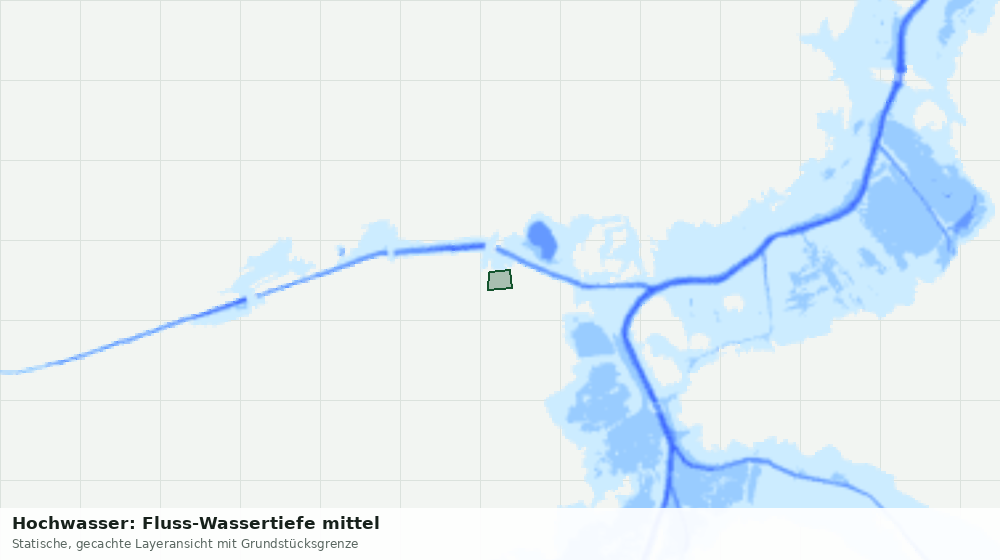 Statische Kartenansicht: Hochwasser: Fluss-Wassertiefe mittel