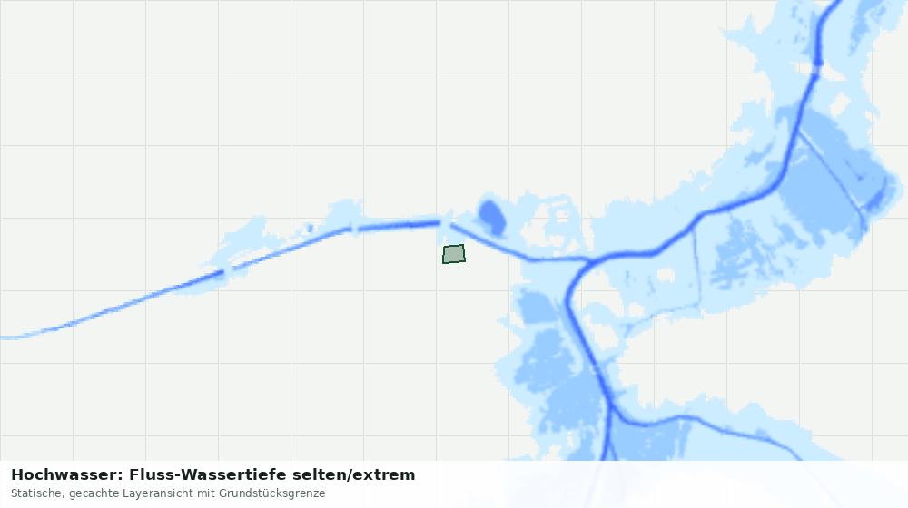 Statische Kartenansicht: Hochwasser: Fluss-Wassertiefe selten/extrem