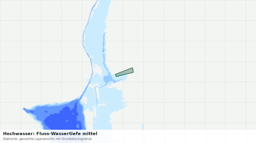 Statische Kartenansicht: Hochwasser: Fluss-Wassertiefe mittel