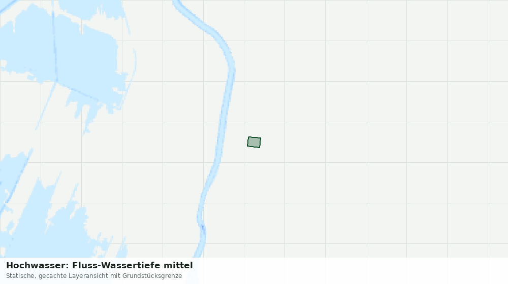 Statische Kartenansicht: Hochwasser: Fluss-Wassertiefe mittel