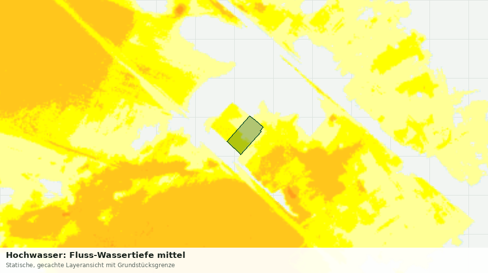 Statische Kartenansicht: Hochwasser: Fluss-Wassertiefe mittel