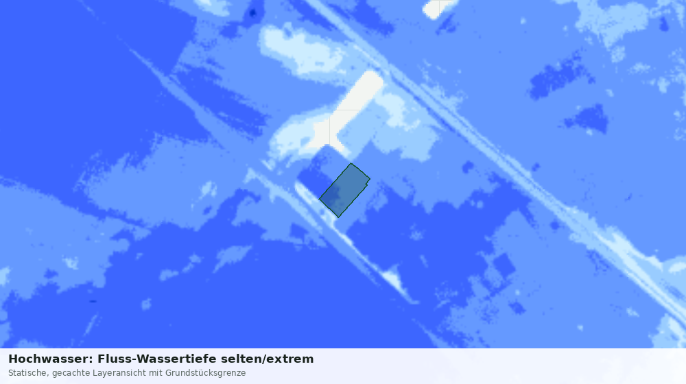Statische Kartenansicht: Hochwasser: Fluss-Wassertiefe selten/extrem