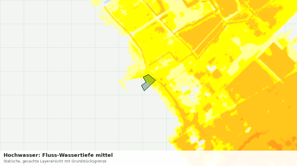 Statische Kartenansicht: Hochwasser: Fluss-Wassertiefe mittel