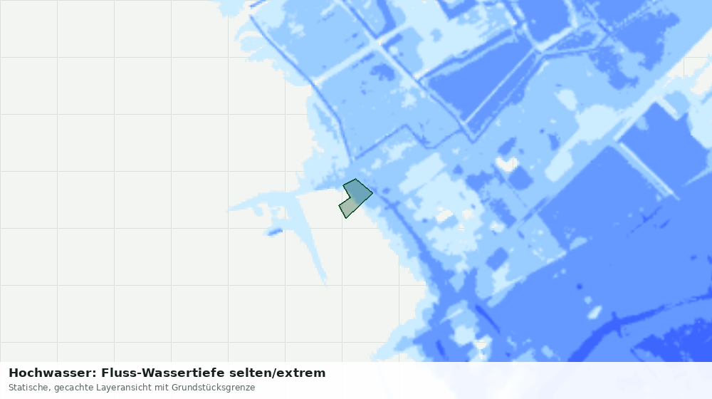 Statische Kartenansicht: Hochwasser: Fluss-Wassertiefe selten/extrem