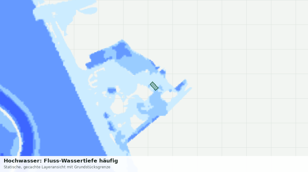 Statische Kartenansicht: Hochwasser: Fluss-Wassertiefe häufig