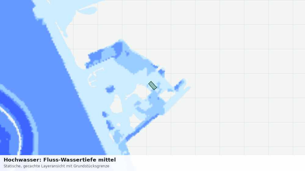 Statische Kartenansicht: Hochwasser: Fluss-Wassertiefe mittel