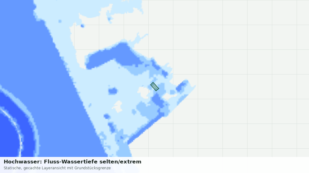 Statische Kartenansicht: Hochwasser: Fluss-Wassertiefe selten/extrem