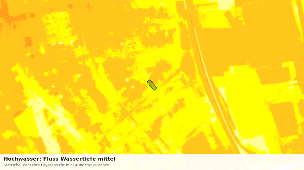 Statische Kartenansicht: Hochwasser: Fluss-Wassertiefe mittel