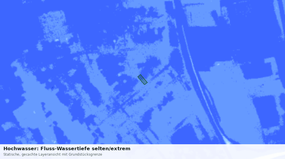 Statische Kartenansicht: Hochwasser: Fluss-Wassertiefe selten/extrem