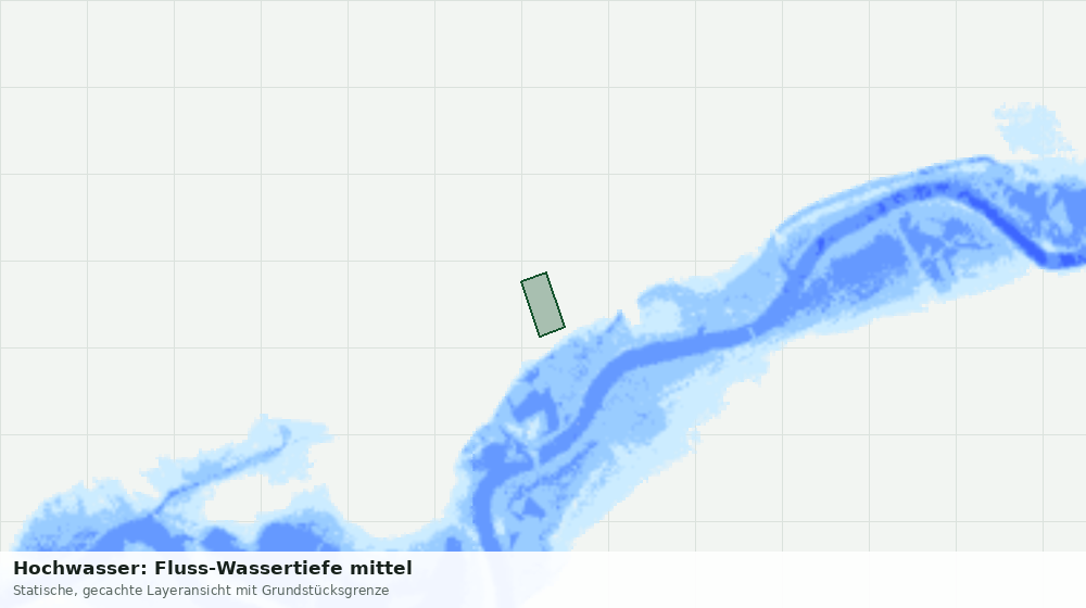Statische Kartenansicht: Hochwasser: Fluss-Wassertiefe mittel