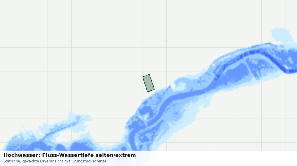 Statische Kartenansicht: Hochwasser: Fluss-Wassertiefe selten/extrem