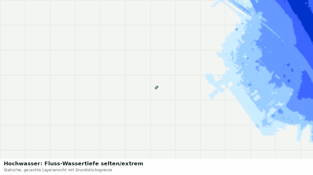 Statische Kartenansicht: Hochwasser: Fluss-Wassertiefe selten/extrem