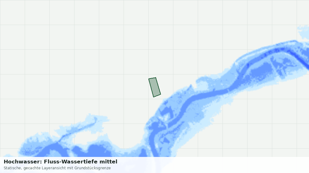 Statische Kartenansicht: Hochwasser: Fluss-Wassertiefe mittel
