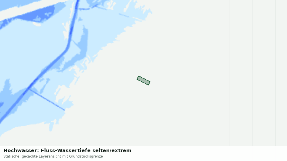 Statische Kartenansicht: Hochwasser: Fluss-Wassertiefe selten/extrem
